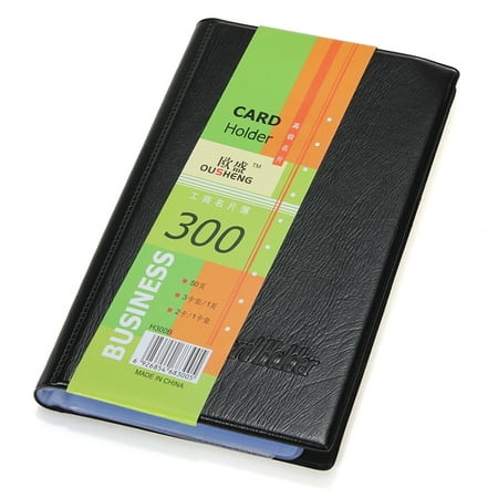 - 300 Slot Leather Business Name ID Credit Card Holder Book Cases Keeper Organizer Storage