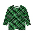 thumbnail image 5 of YABCSAZ Toddler Baby Girls Boys St. Patrick's Day Shirts 3/4 Sleeve Tops Girls Shamrock Clover Printed Blouse Tops Pullover Funny Ugly Sweatshirts Big Girl's Lucky Irish Shirts Size 11 Years, 5 of 5