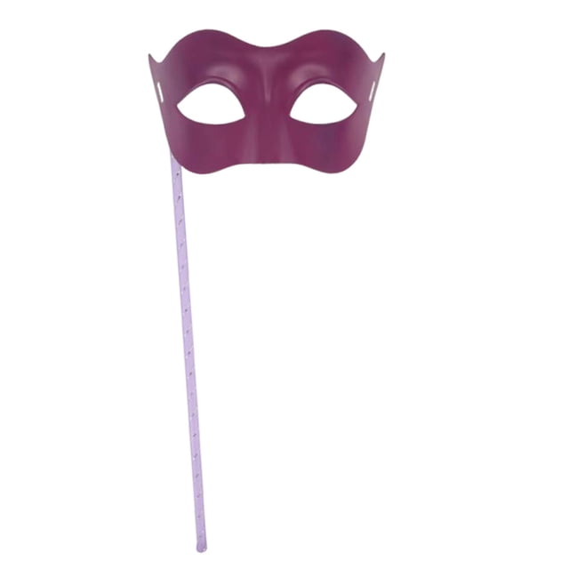 Máscara de de Halloween, accesorio de disfraz, máscara facial de fiesta versátil con palos para decoración de carnaval, disfraz de Mardi Rosa roja