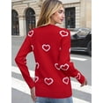 thumbnail image 5 of Heart Sweaters for Women Knit Warm Pullover Sweater Cute Heart Printed Valentine's Day Sweater Shermie, 5 of 10