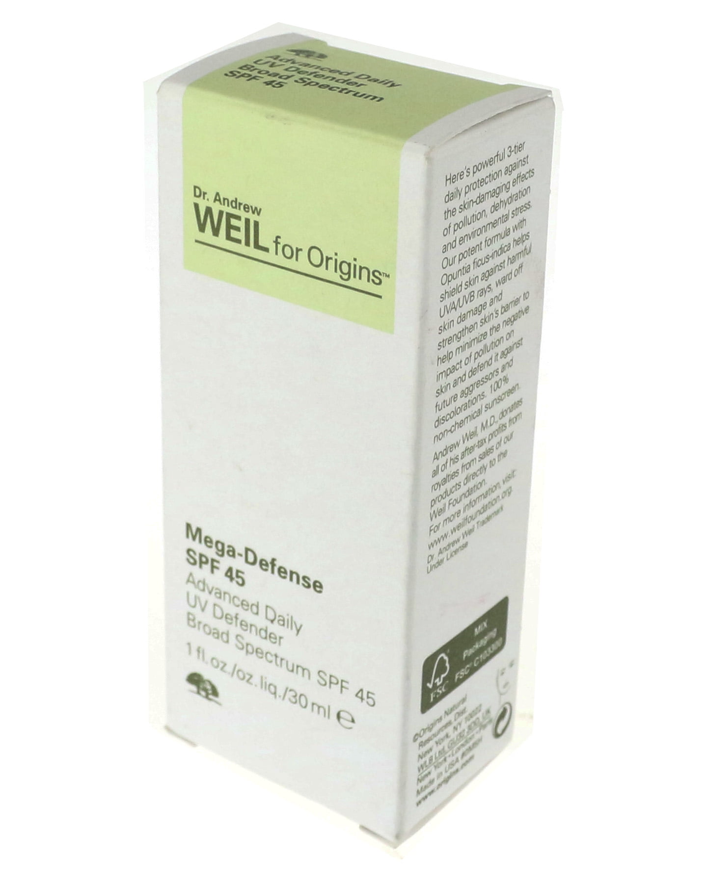 Origins Mega Defense Advanced Daily UV Defender SPF 45 1oz/30ml New In Box