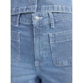 thumbnail image 5 of Free Assembly Women’s High Rise Cuffed Jean Pants with Patch Pockets, 30" Inseam, Sizes 0-28W, 5 of 6