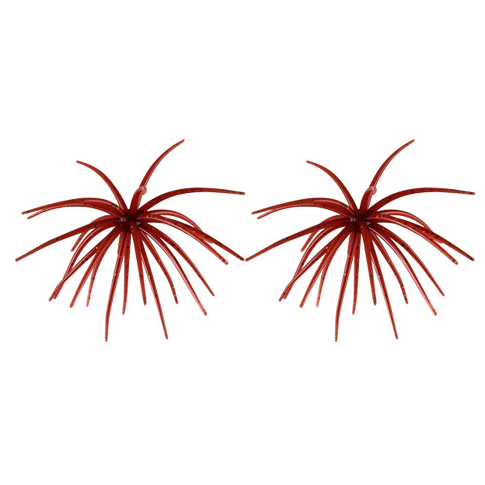 Rodiuiu 2Pcs 6CM/1.9G Soft Sea Urchin Lure with Swimming Skirts Colorful Artificial Bait Saltwater Freshwater Bass Trout Snakehead Fishing Accessories