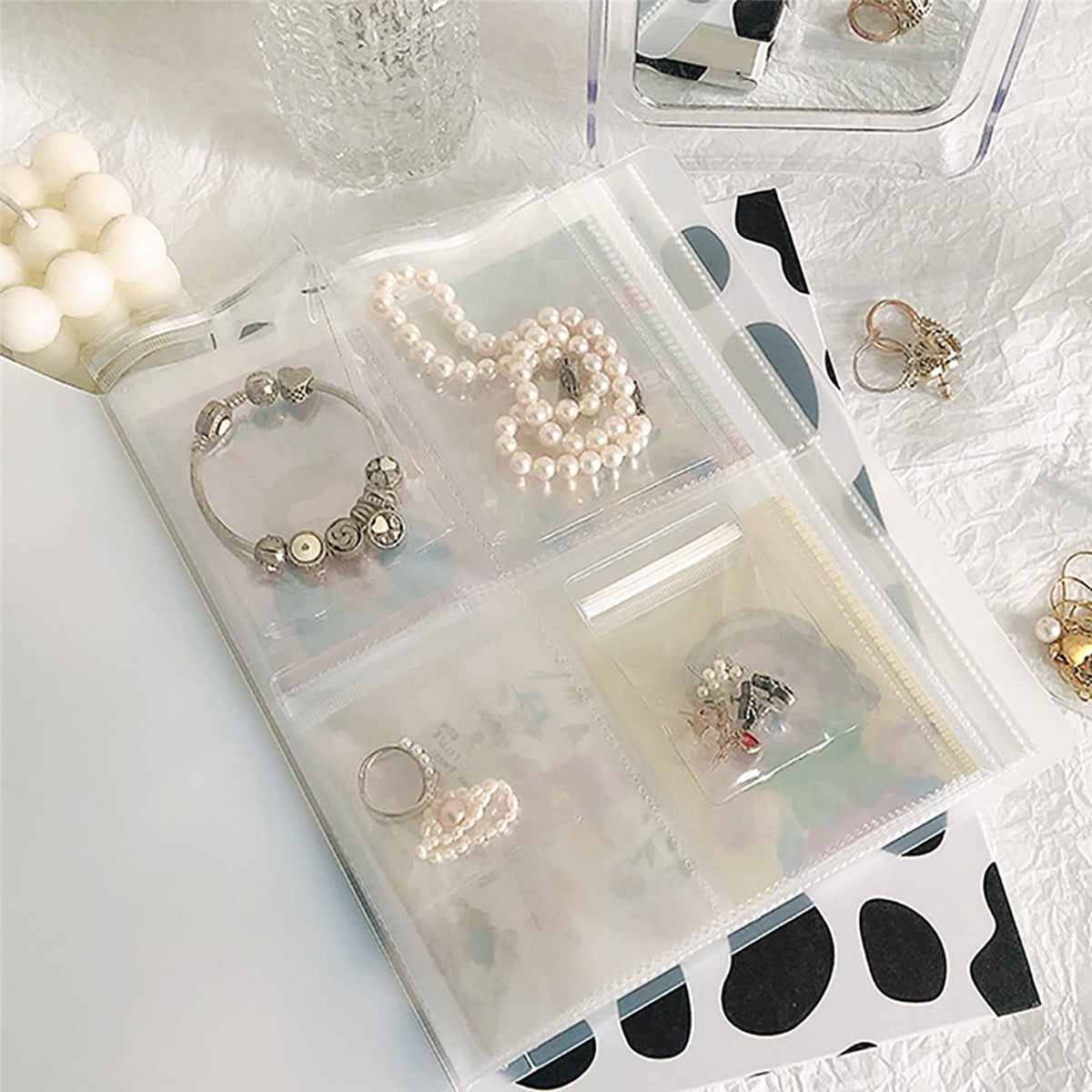 WarmHut Earrings Organizer Book, Small Portable Travel Jewelry Ear Studs  Holder Display Bag Case Box - Zen Merchandiser