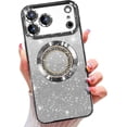 thumbnail image 1 of Funda magnética con purpurina para iPhone 17 Pro Max, compatible con MagSafe, protección total, delgada, a prueba de golpes y arañazos, con protector de lente de cámara, red antipolvo y brillo, 1 of 7
