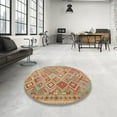 thumbnail image 3 of Ahgly Company Indoor Round Contemporary Brownish Green Abstract Area Rugs, 8' Round, 3 of 6