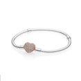 thumbnail image 1 of Pandora925 plata original momentos corazón broche serpiente cadena pulsera brillante corazón broche pulseras para las mujeres DIY joyería de moda Gao Jiahui unisex, 1 of 2