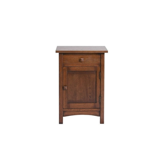 Mission 1 Door 1 Drawer Nightstand - Walnut stain