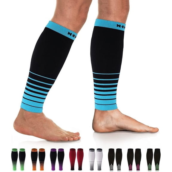NEWZILL Compression Calf Sleeves (20-30mmHg) for Men & Women - Ideal Alternative to Compression Socks for Running, Travel, Nursing - Perfect Calf Support for Pain Relief & Recovery