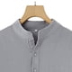 thumbnail image 3 of Ceisia Men's Shirt | Loose Stand Collar Short Sleeve Cotton-Linen Shirt | Breathable Textured Wrinkle (Multiple Solid Colors) Gift, 3 of 6