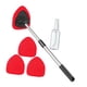 thumbnail image 3 of Herramienta de limpieza de parabrisas de coche con mango telescópico y 3 almohadillas de microfibra reutilizables. Almohadillas rojas, 3 of 9