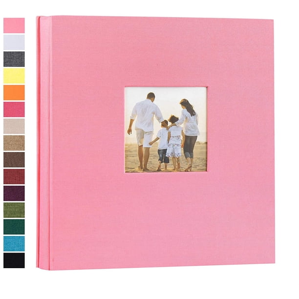 Álbum de Fotos potricher Lino Tapa dura 4x6 1000 Fotos Rosa