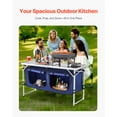 thumbnail image 2 of VEVOR Table de Cuisine de Camping Pliable Portable Station de Cuisson 3 Hauteurs Réglables Aluminium, 2 of 9