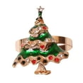 thumbnail image 3 of GadgetVLot 1 pcs Elk Snowflake Buckle Bell Christmas Day Christmas Tree Napkin Ring, 3 of 13