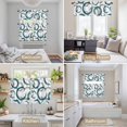 thumbnail image 6 of Turquoise Grey Kitchen Curtains Sets for Windows 24 Inch Length, Geometric Circle Modern Abstract Simple Art Rod Pocket Window Treatments Tier Curtains and Valances Set for Bedroom/Bathroom, 6 of 8