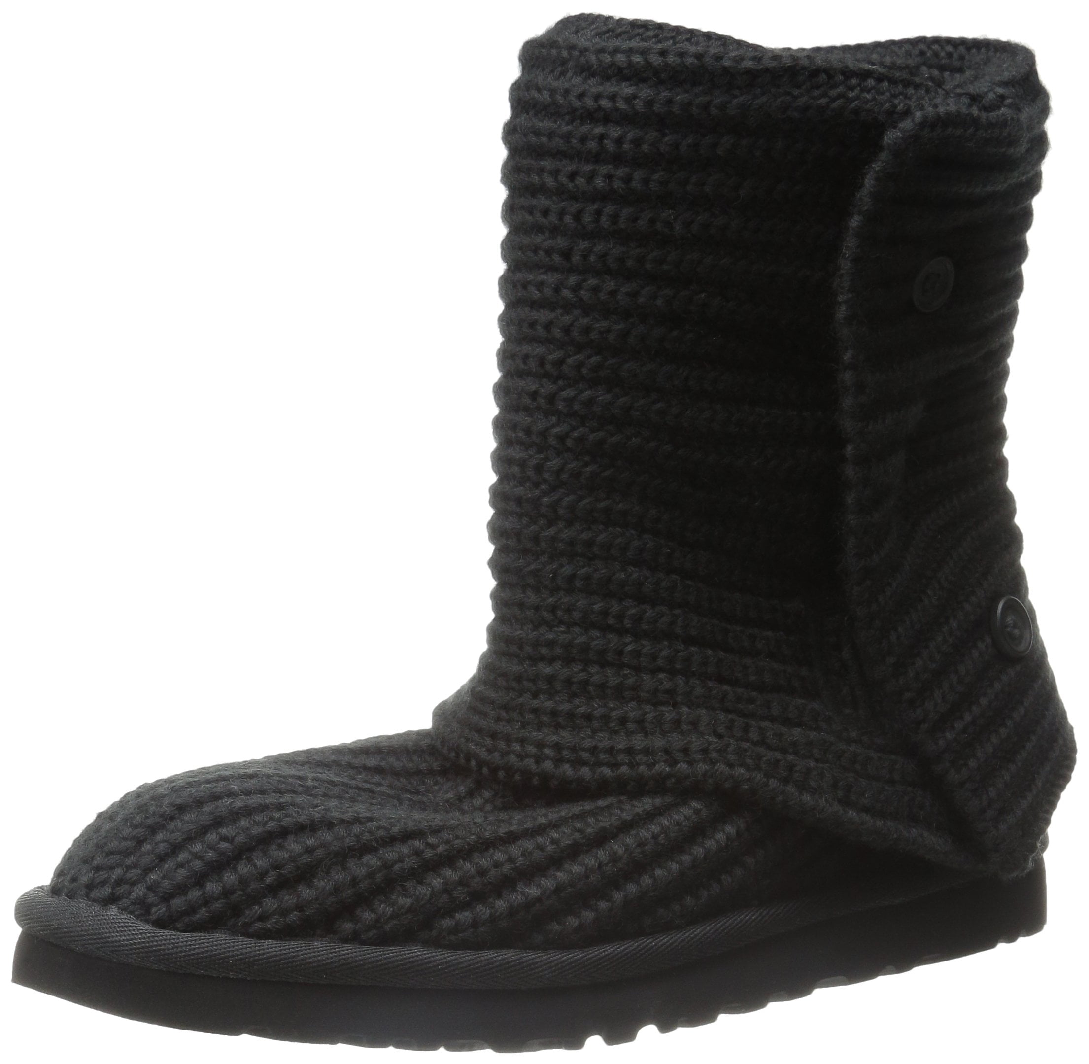 ugg knit boots black