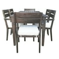 thumbnail image 5 of Harper & Bright Designs 7 Piece Acacia Wood Outdoor Dining Set for 6, Wood Table and Chairs with Soft Cushion for Patio Balcony and Backyard, Grey, 5 of 15