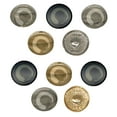 thumbnail image 1 of Enso Zen Buddhism Infinity Circle Set of 10 Metal 0.6" (15mm) Sewing Shank Round Buttons - Gold Color, 1 of 5