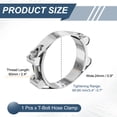 thumbnail image 2 of Uxcell Pince de Tuyau T-Bolt 75-85mm (3 - 3.3 Pouces) Acier Inoxydable 304 Double Tête Entrée Réglable Pinces de Radiateur pour Plomberie Automobile Intercooler Industriel Tuyaux, 2 of 6