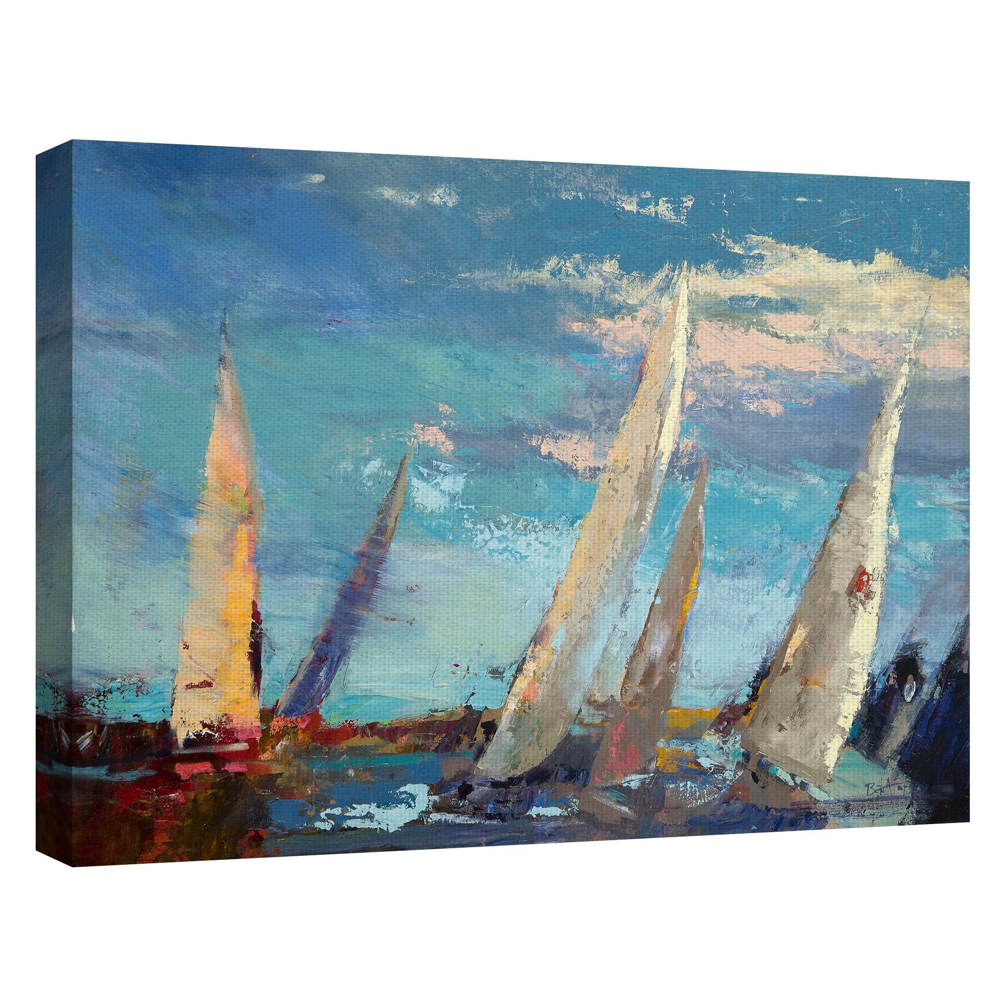 Masterpiece Art Gallery Magnificence Sailboat By Beth Forst Canvas Art Print 30" x 40"