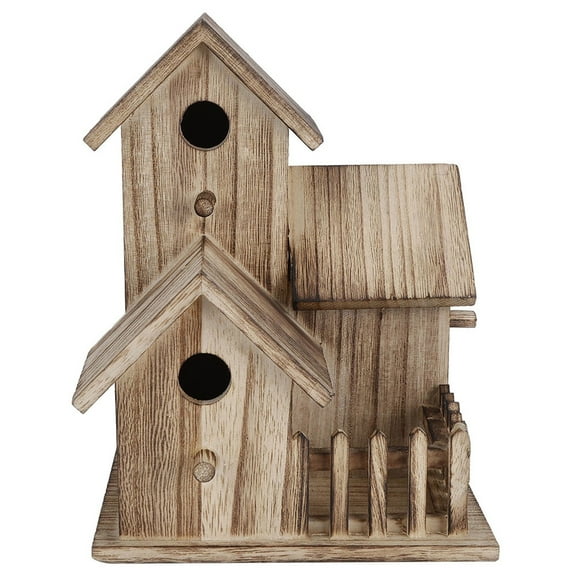 Wooden Bird Nest Feeder Clearance! Ikeay Wood Bird House Outdoor Birdhouse Wooden Birdhouse Small Outdoor Garden Bird Nesting Box Bird House Pet Supplies Decoration,Bird Feeders