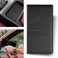 thumbnail image 1 of shiyou-1 PC Car Insurance Documents Protector, 10.2 " x 9.4 " Carbon Fiber PU Leather Business Card ID Card Storage Card Holder, Multi-function Portable Accessory, Suitable for Most Cars (Black), 1 of 4