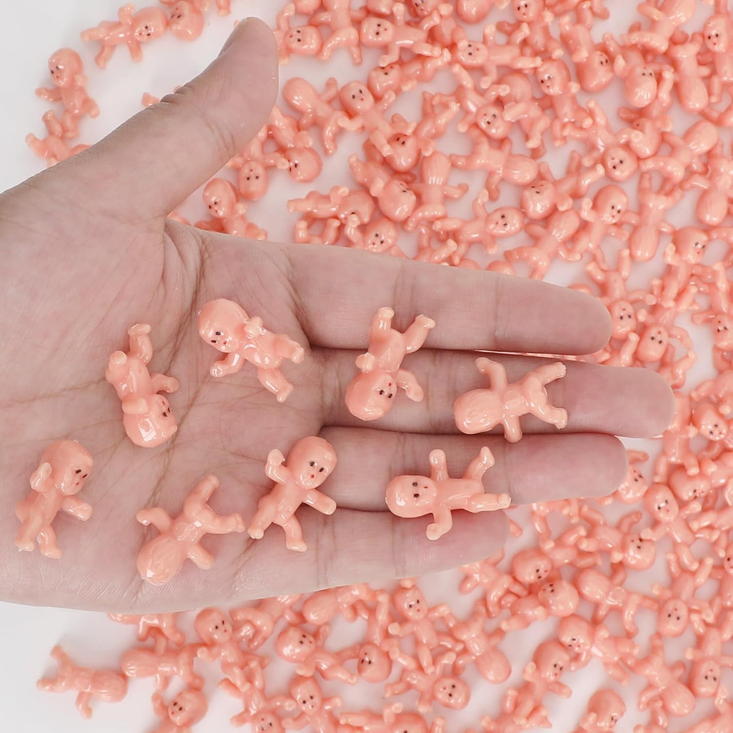 120 PCS Plastic Babies for Games, 1 Inch Bulk Mini Babies Tiny Babies for King Cake Babies Ice Cube Game, Small Plastic Babies for My Water Broke Baby Shower Decorations