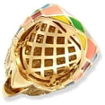 thumbnail image 7 of Gold Brass Ring with AAA Grade CZ in Multi Color for Women Style 1W087, 7 of 7