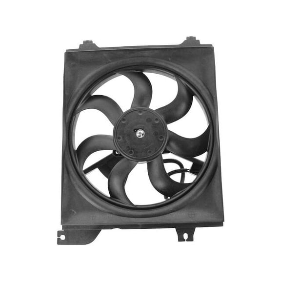 Right A/C Condenser Fan Assembly - Compatible with 2006 - 2011 Kia Rio 2007 2008 2009 2010