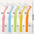 thumbnail image 4 of 150 type dental interdental brushes, 5 sizes soft toothbrush with anti-slip handle, angled head picks suitable for braces, implants, and oral cleaning, 4 of 4