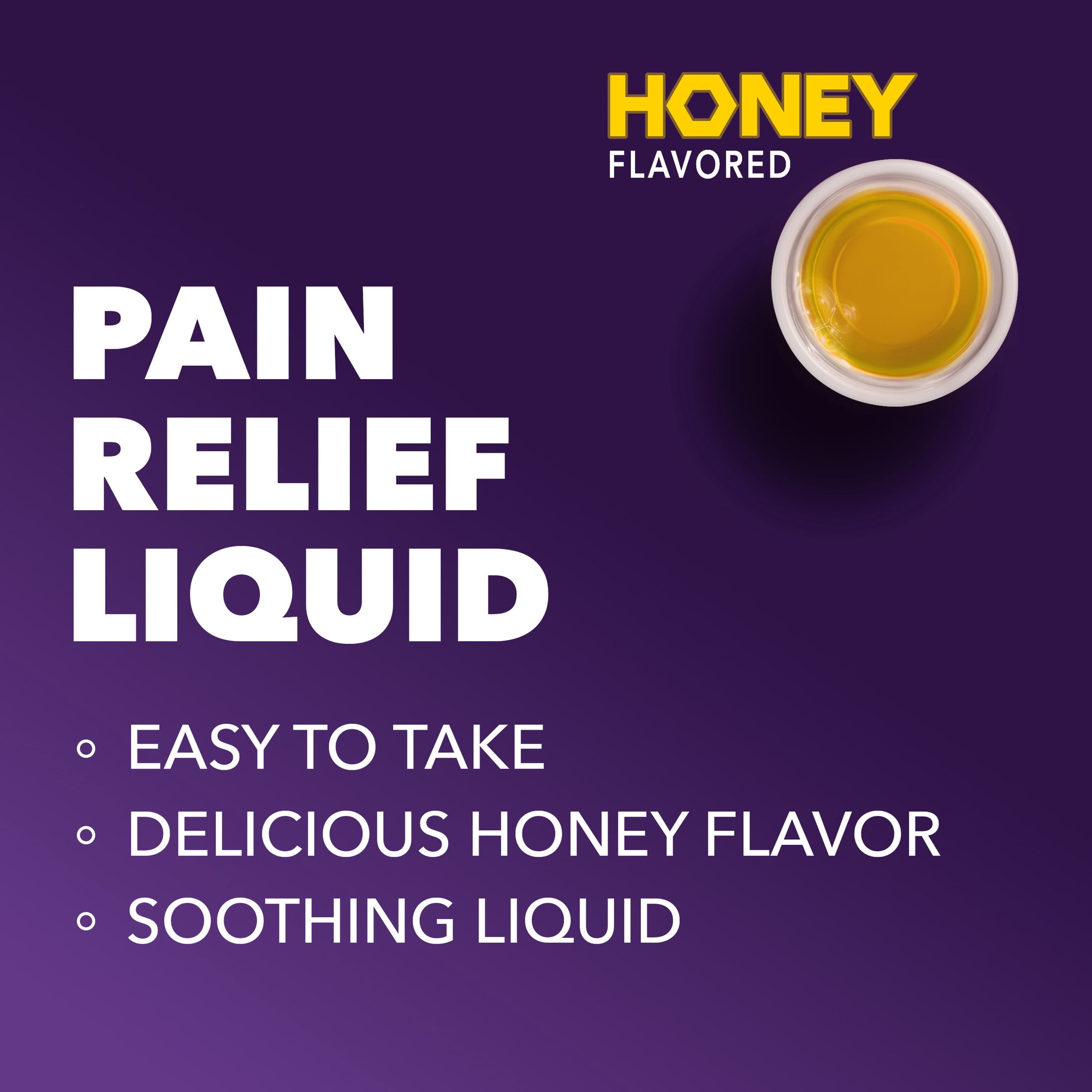 (3 pack) Vicks PainQuil PM Pain Relief and Sleep Aid Liquid, Acetaminophen 1000mg, Honey, 12 fl oz