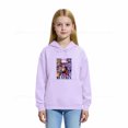 thumbnail image 2 of Moonsky Sudadera con capucha y cordón HUNTRX, estampado de grupo de chicas coreanas, jersey corto, suave y cómodo, top de manga larga para primavera y otoño. Morado claro 150, 2 of 5