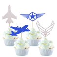thumbnail image 1 of 36 adornos para cupcakes YCTHUNFISH temática Fuerza Aérea y militar, 1 of 7