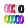 thumbnail image 4 of HEATSHAKING 10Pcs Silicone Wedding Rings for Men and Women in Assorted Colors for Workouts, 4 of 8