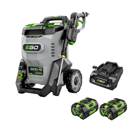 Ego Power  3200 Psi 1.2 Gpm Battery Powered Cold Water Pressure Washer With 5 Spray Nozzles 6.0Ah Kit