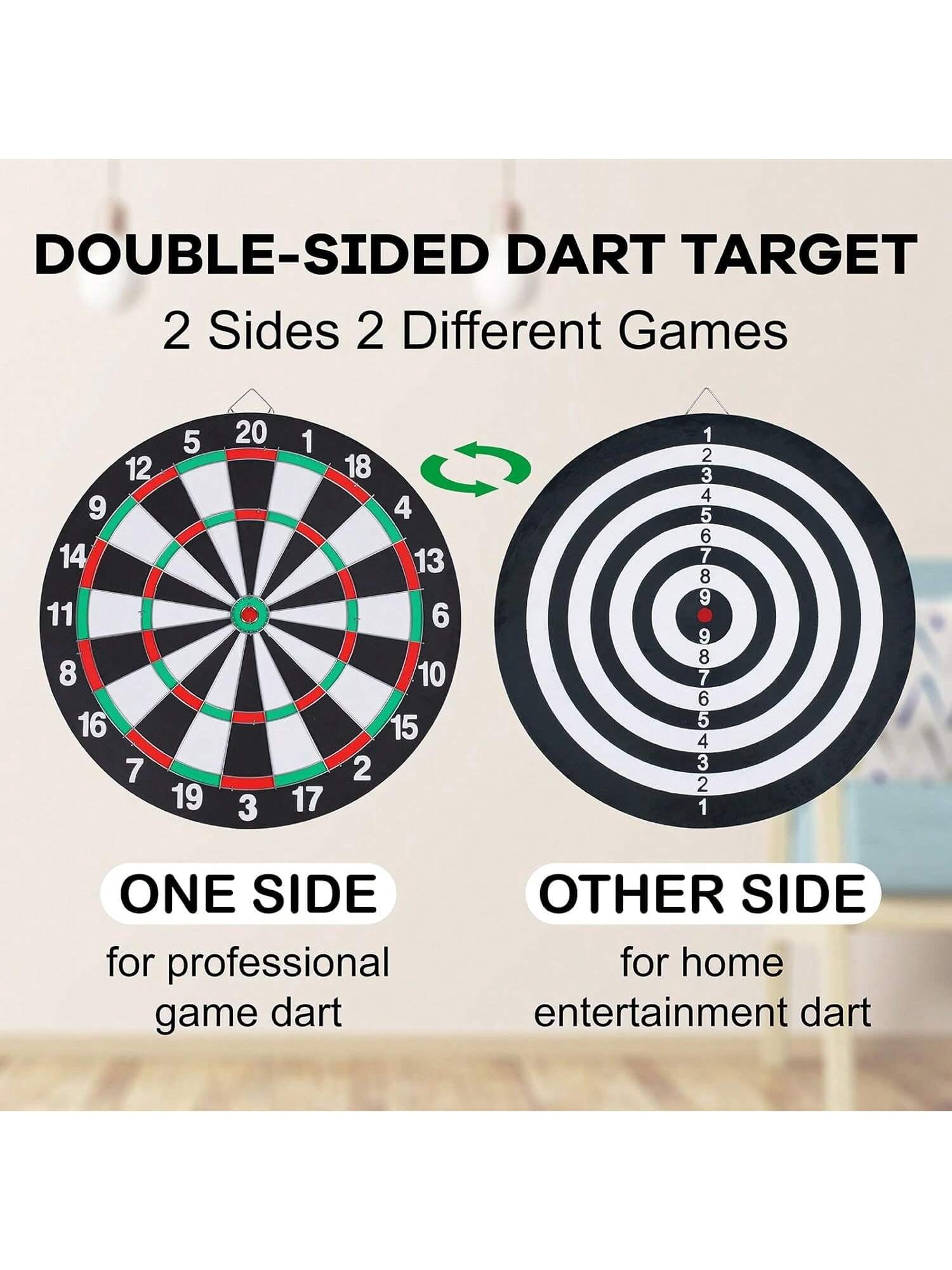 Professional Dart Board Set Indoor Home Leisure Entertainment Paper Target Darts Set Outdoor Paper Target Dart Board,12in