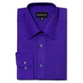 thumbnail image 7 of G-Style USA Men's Regular Fit Long Sleeve Solid Color Dress Shirts - Purple - Small - 15-15.5 - 32-33, 7 of 7