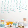 thumbnail image 4 of Thinsont 6pcs Set 27.5inch Gold Aluminium Foil Ceiling Decorations For Birthday Party Streamers Party Decorations Hanging Swirls Blue 27.5 inch, 4 of 6
