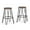 Cocoa Brown / Black, variant on Simpli Home Simeon Industrial Metal 26 inch Metal Counter Height Stool with Wood Seat (Set of 2) in Cocoa Brown / Black