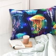 thumbnail image 6 of Kll Transparent Jellyfishes Pillow Covers Envelope Closure,Super Soft And Cozy Fuzzy Fleece Pillow Case Cover 16"X24", 6 of 9