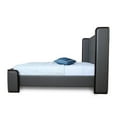 thumbnail image 4 of Manhattan Comfort Kingdom Faux Leather Full Size Bed Frame in Gray, 4 of 8