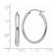 thumbnail image 4 of 14K White Gold Earring Hoop Women'S 17 mm 3.75 Polished 3.75Mm Oval Tube Earrings, 4 of 4