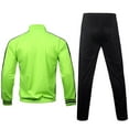 thumbnail image 2 of Mens Athletic 2 Piece Tracksuit Sets Casual Jogging Suits Full Zip Sports Set Stand-up collar Sweatsuit fo Men Neon green 5XL, 2 of 5