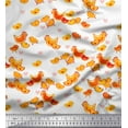 thumbnail image 1 of Soimoi Rayon Crepe Fabric Heart,Hen & Chick Cartoon Decor Fabric Printed Yard 46 Inch Wide, 1 of 1