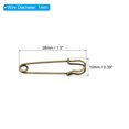 thumbnail image 2 of Uxcell Safety Pins 1.5 Inch Large Metal Sewing Pins Bronze Tone 50Pcs, 2 of 5