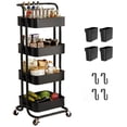 thumbnail image 1 of Carrito Organizador Con Ruedas 4 Niveles Multiusos Práctico Negro, 1 of 9