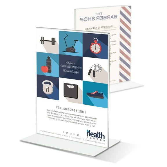 Office Depot Stand-Up Sign Holder, Vertical, 7in.H x 5in.W, 274386