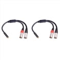 thumbnail image 1 of 2X Conector Hembra Estéreo de 3,5 mm una Doble XLR Conector Macho de 3 Pines Divisor en y Cable de Audio Auxiliar OFC Cable de Micrófono y de 3,5 mm una XLR de 3 Pines, 1 of 8