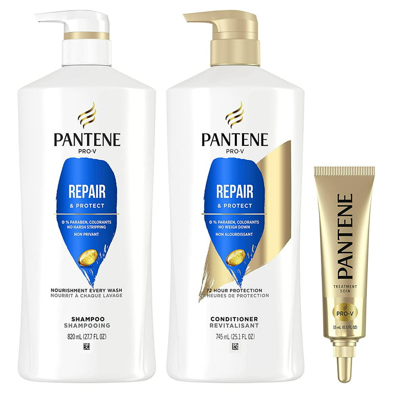 Pantene Shampoo, Conditioner And Hair Treatment Set, Protect For Hair, Safe For Color-Treated Hair - Walmart.com
