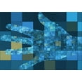 thumbnail image 1 of Ahgly Company Machine Washable Indoor Rectangle Transitional Deep Sky Blue Area Rugs, 7' x 9', 1 of 7
